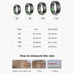 Smart Ring Fitness Tracker Workout IP68 Smart Ring