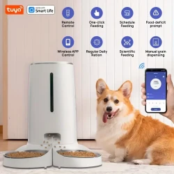 SmartPet Feeder Deluxe - Automatic, WiFi-Connected, Remote-Controlled Pet Food Dispenser for Cats and Dogs