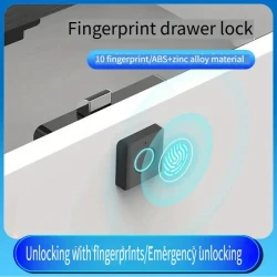 Smart Fingerprint Door Lock - Keyless Biometric Security for Home & Office Cabinets, Shoe Storage - Battery-Powered, Easy Install