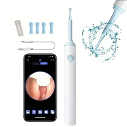 USB Rechargeable Ear Wax Removal Tool With Camera And Ear SetEasy And Safe Earwax Removal Kit With 4 Ear Spoons