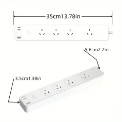 Multi-Function WIFI Smart Power Strip Socket With 3pcs USB Ports And 4pcs AU Plugs