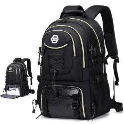 Large Capacity Travel Backpack - Spacious Laptop Bag with Shoe Storage