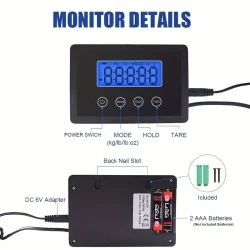 Digital Postal Scale 180kg / 396lb Heavy Duty Stainless Steel Platform with LED Display