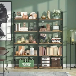 Tall Bookcase Shelf Storage Organizer Bookshelf