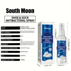 60ml [99.99% Deodorant] Shoe Deodorant Spray, Silver Ion Shoes And Socks Anti-odor