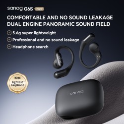 Sanag G6S Open Ear Bluetooth Earphone - HiFi Sound Sport Running Earbuds