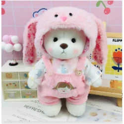 Pink Jackrabbit Plush Toy Set - Soft and Adorable Rabbit Family by Get A Hug