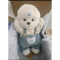 White Bear with White Sweater Straps - Soft and Stylish Plush by Get A Hug