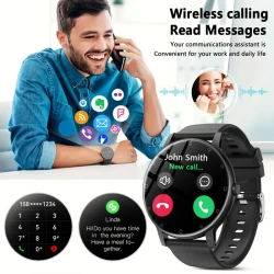 Smart Watch 3.53cm Full Touch Screen: With Sleep Tracker, Wireless Call, Pedometer, Music Control, 100+ Sport Modes, Ai Control, Games, Fitness Smart Bracelet For Android/ IOS Phones, Perfect For Women & Men.