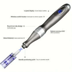 ELON-YC Dr Derma Pen X6 With 10 Pcs Nano-RD, Beauty Pen Skincare Wireless DermaPen Beauty Machine