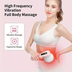 Rechargeable Handheld Cellulite Massager With 4 Heads, USB-Powered Body Machine For Full Body Massage, Fat Reduction, Toning For Men And Women