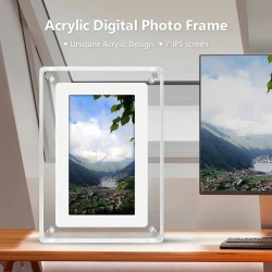 7 Inch 4GB IPS Screen Video Acrylic Portaretratos Digitales Digital Photo Picture Wifi Frame Signage Racks