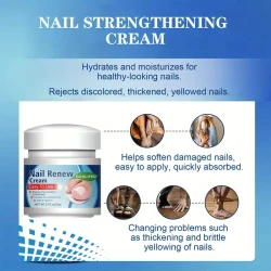 20g Nail Renewal Cream - Strengthens & Thickens Discolored, Yellowed Nails with Glycerin & Lactic Acid for Healthy Growth