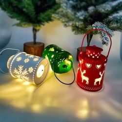 hristmas LED Candle Lanterns – Nordic Style Decorative Electronic Candles for Holiday Decor