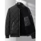 Men’s Rhombic-Sewing Cotton Coat – Thickened Winter Baseball Jacket with Casual Solid Color Design