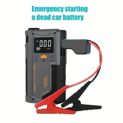 Semi-Automatic Car Jump Starter with Portable Air Compressor