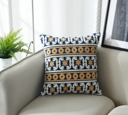 Composite wool embroidery pillow