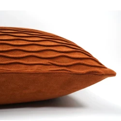 Dark Brown Coffee Color Wave Pattern Pillow Modern Minimalist Waist Pillow