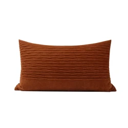 Dark Brown Coffee Color Wave Pattern Pillow Modern Minimalist Waist Pillow