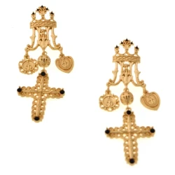 Women's Fashion Cross Cutout Exaggerated Earrings