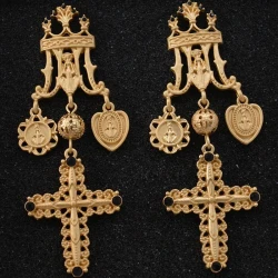 Women's Fashion Cross Cutout Exaggerated Earrings