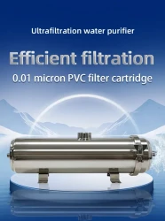 Stainless Steel Ultrafiltration Water Filter, 0.01 Micron Precision, Household Drinking Water Purifier, Non-Electric Operation - 89-1000L Capacity