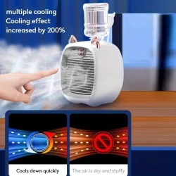 Portable Mini Spray Fan - 3-Speed USB-C