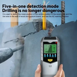 5-in-1 Wall Scanner - Metal, Stud & Wood Detector with Digital Display for Safe Drilling