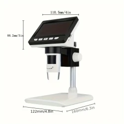 1000X Zoom HD Microscope - 1080P High-Resolution, 8 LED Illumination, Realistic Image Capture for Education and Research