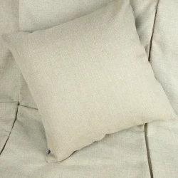 Cute silent dog linen pillow