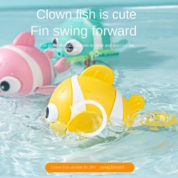 Baby Bath Toys - Cute Swimming Fish Cartoon Animal Wind-Up Floating Toys