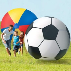 Thickened PVC Inflatable Soccer Ball - Outdoor Water Game and Beach Football