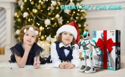 Remote Voice Control Large Robot: 2.4Ghz WiFi Signal Intelligent Programmable Popular Science Story Toys with Gesture Sensing Presents for Kids Christmas Halloween Gift