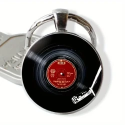 Vintage Vinyl Record Turntable Keychain