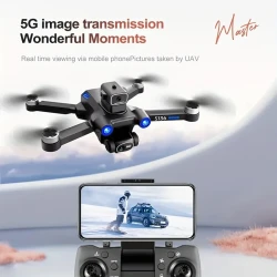 GPS Drone with 4K Camera for adults Beginner, Ult-Long Flight Time, Optical Flow, 5G Transmission Foldable FPV RC Quadcopter with Brushless Motors, No obstacle avoidance, GPS Auto Return Home, Intelligent Follow Me, Include 2 batteries and Handbag