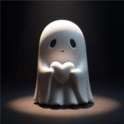 Halloween Middle Finger Love Ghost Ornaments