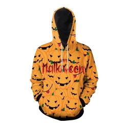 Women's Halloween Couple Loose Hooded Sweater