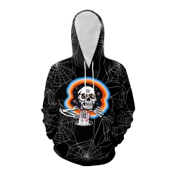 Women's Halloween Skull Hooded Casual Sweatshirt