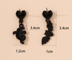 Halloween Series Ghost Skull Bat Earrings