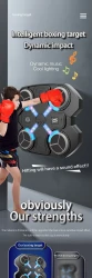 Interactive Electronic Boxing Target with Dynamic Impact Light & Sound Effects, Punching Board with Gloves, Adjustable Speed, Suction Cup Mount, Indoor Exercise & Play Toy, Educational Gift for Kids 3+ (Power Cable Required, Batteries Not Included)