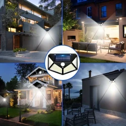 2pcs/3pcs/6pcs Multifunctional Solar Wall Lamp, Garden Decoration, Solar Led Light, Sunlight Powered Spotlight With Motion Sensor