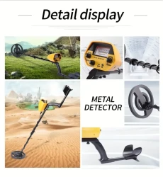 GTX5030 High-Precision Metal Detector for Adults - Waterproof Coil for Golden, Silvery & Copper Detection, Easy-to-Use Outdoor Treasure Hunting Tool with LCD Display, Battery-Powered (Batteries Not Included)