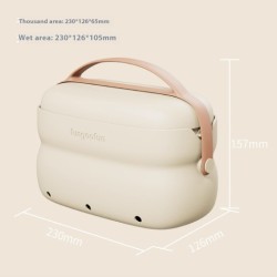 2-in-1 Cosmetic Bag With Handle Hangable Dry And Wet Separation Toiletry Bag Fashion Candy-color Portable Waterproof Storage Travel Bags