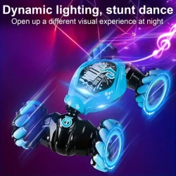 LED-Lit Gesture-Controlled Stunt RC Car – Transforming, Climbing, & Rechargeable