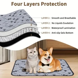 Extra Large Reusable Dog Mat For Floor, Non-Slip Washable Pee Pads For Dogs, Fast Absorbent Pet Whelping Pads