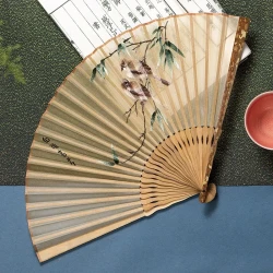 Wind Folding Fan Women''s Hanfu Embroidery Women''s Portable Folding