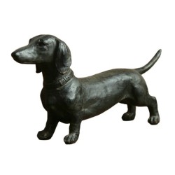 Dachshund Statue Garden Decor-Yard Lawn Resin Dog Sculpture