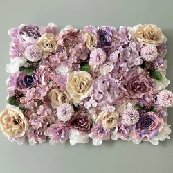 White Silk Rose Flower Wall Artificial Flower for Wedding Decoration