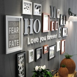 Solid Wood Photo Frame Photo Wall Creative Combination Wall