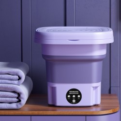 8L Portable Foldable Washing Machine with Spin Dryer